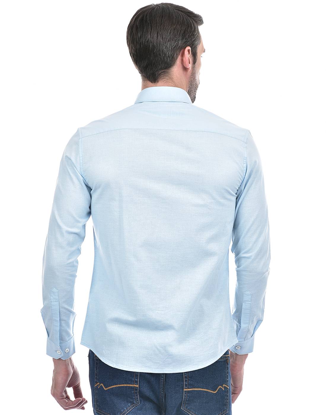Numero Uno Men Solid Blue Shirt